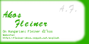 akos fleiner business card